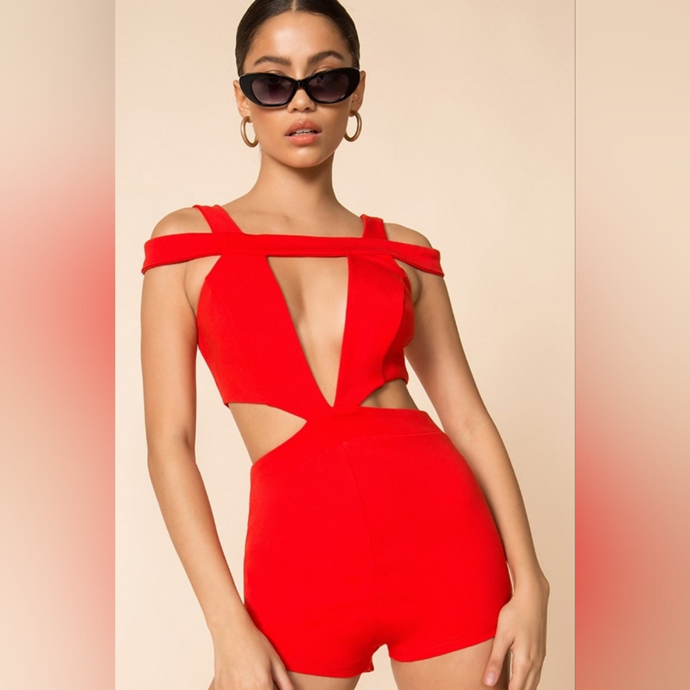 Superdown Alondra Cutout Romper NWT